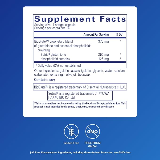 Pure Encapsulations Liposomal Glutathione Softgel Capsules