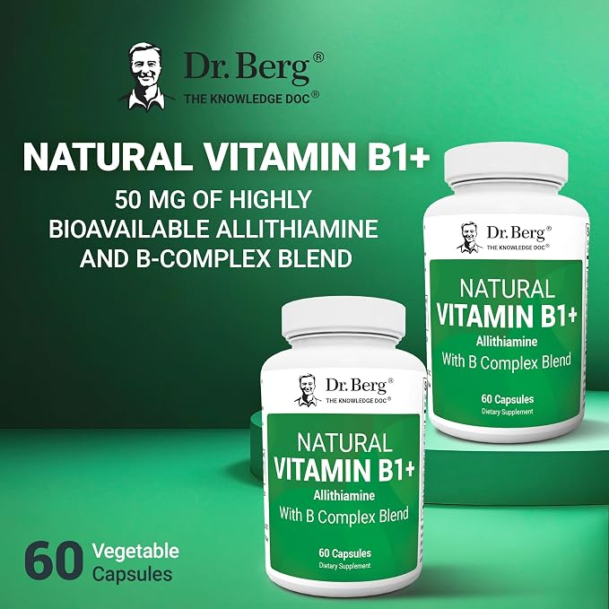 Dr. Berg  Natural Vitamin B1+ Allithiamine with B Complex Blend 60 Capsules