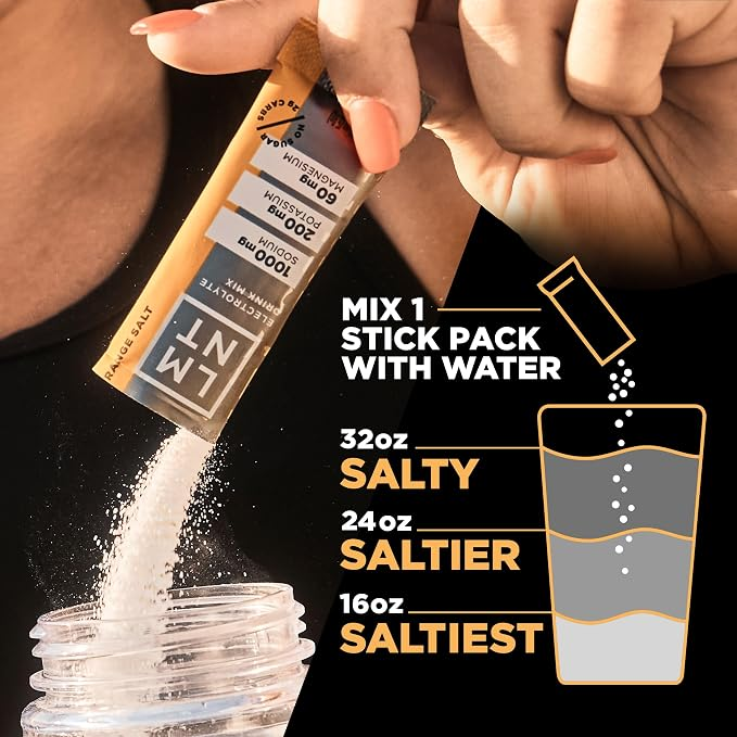 LMNT Zero Sugar Electrolytes - Orange Salt Drink Mix 30 Stick Packs