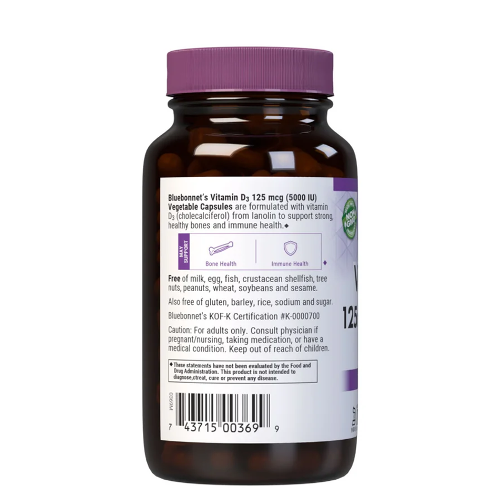Bluebonnet Vitamin D3 125 mcg 5000 IU