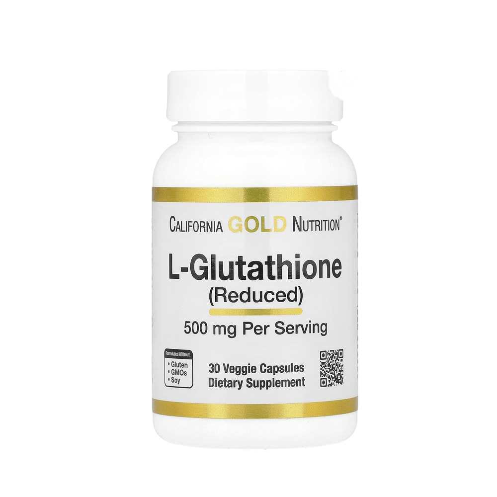 California Gold Nutrition L-Glutathione Reduced 500 mg, 30 Veggie Capsules