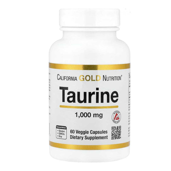 California Gold Nutrition Taurine 1,000 mg 60 Veggie Capsules