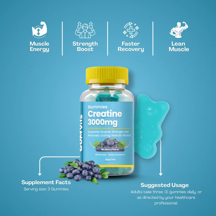 Gumvits Creatine 3000 mg 60 Gummies