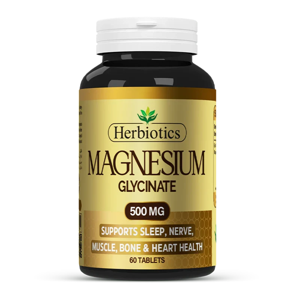 Herbiotics Magnesium Glycinate 500mg 60 Tablets