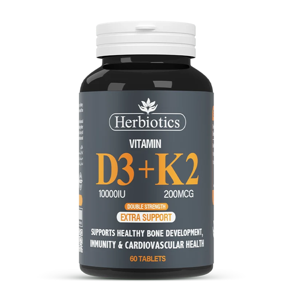 Herbiotics Vitamin D3 + K2 60 Tablets