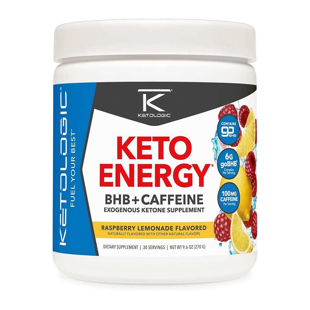 KetoLogic KetoEnergy BHB with Caffeine Powder (Raspberry Lemonade) 270g