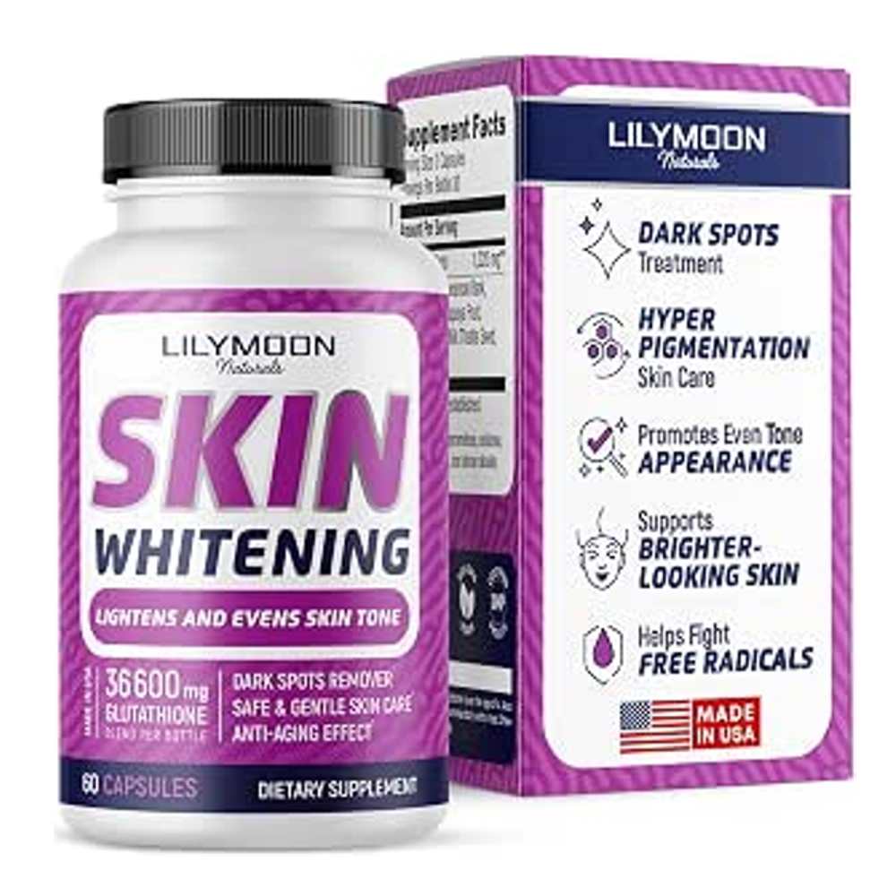 Lilymoon Glutathione Whitening Pills Skin Lightening Pills - Skin Whitening Formula 60 Caps