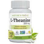 Nature's Trove L-Theanine 200mg  365 Vegetarian Capsules
