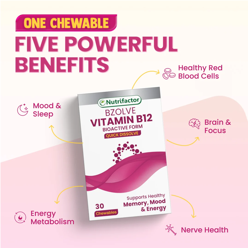 Nutrifactor Bzolve B12 Chewable 30 Tablets