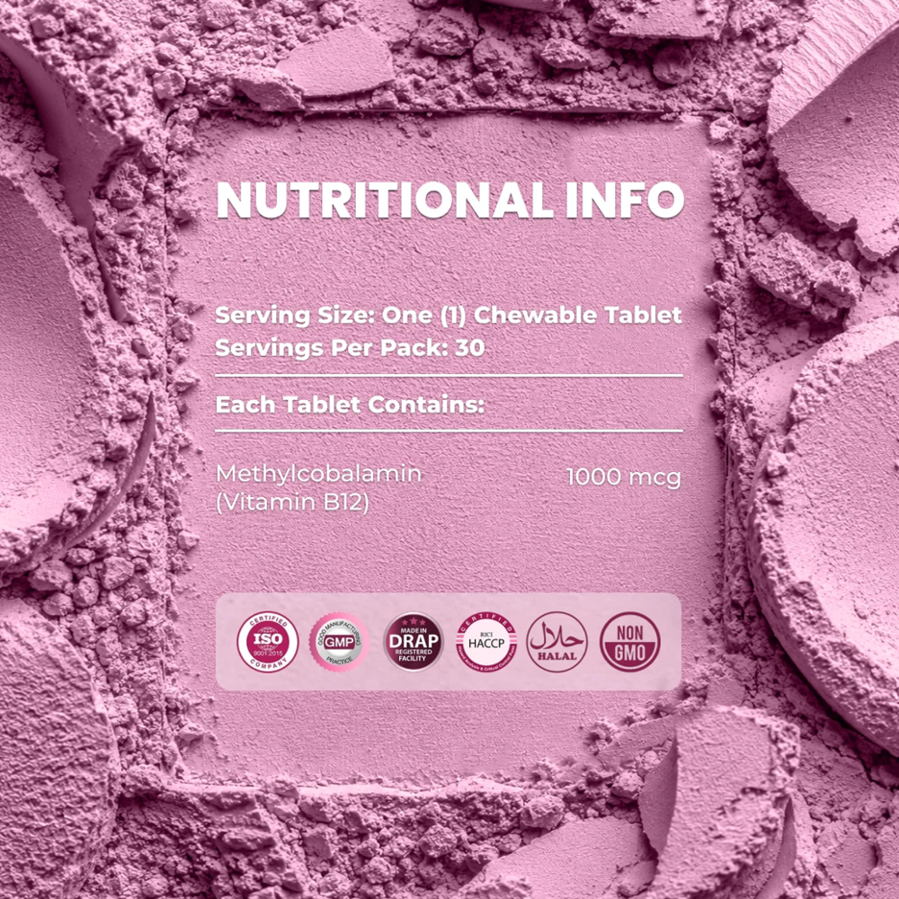 Nutrifactor Bzolve B12 Chewable 30 Tablets