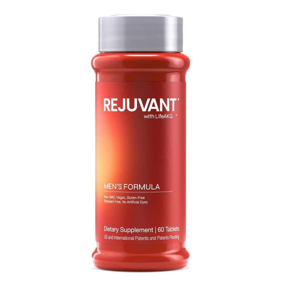 Rejuvant Men's Calcium AKG Supplement 1000mg, 98% Pure Ca-AKG, 60 Capsules