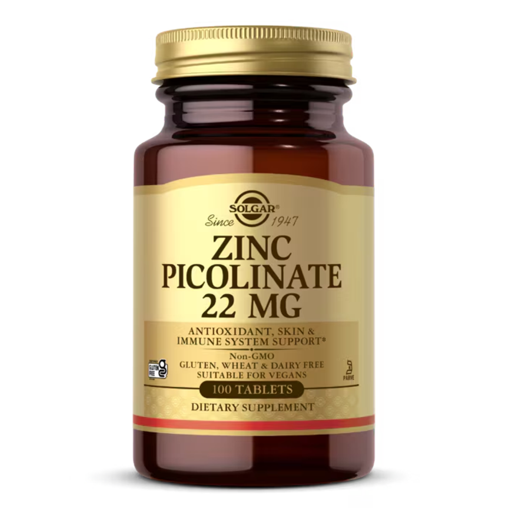 Solgar Zinc Picolinate 22mg 100 Tablets