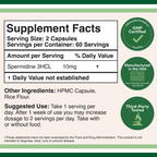 Double Wood Supplements Spermidine 3 H Cl 10 Mg Formula Supports Healthy Aging 120 Capsules