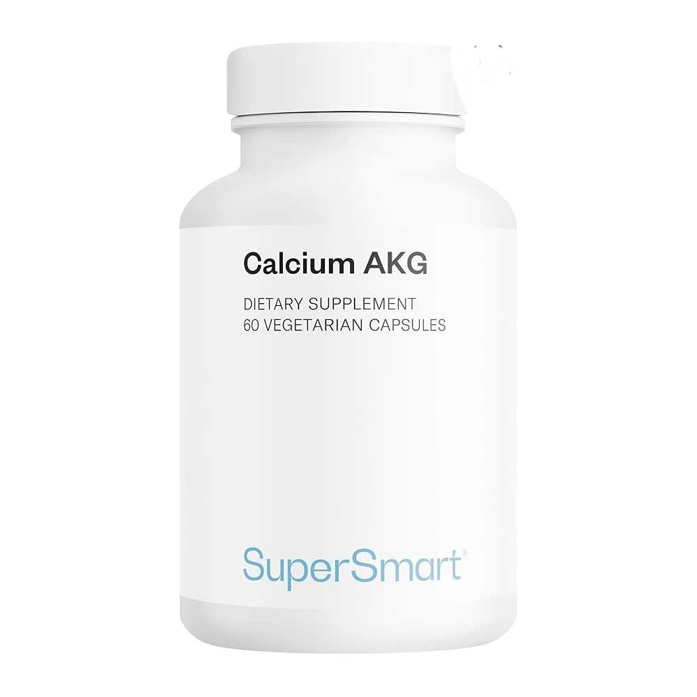 Super Smart Calcium Akg (highly Bioavailable) - Calcium Alpha-Ketoglutarate Ca-Akg - Cellular Energy | Gluten Free & Vegan 60 Vegetarian Capsules