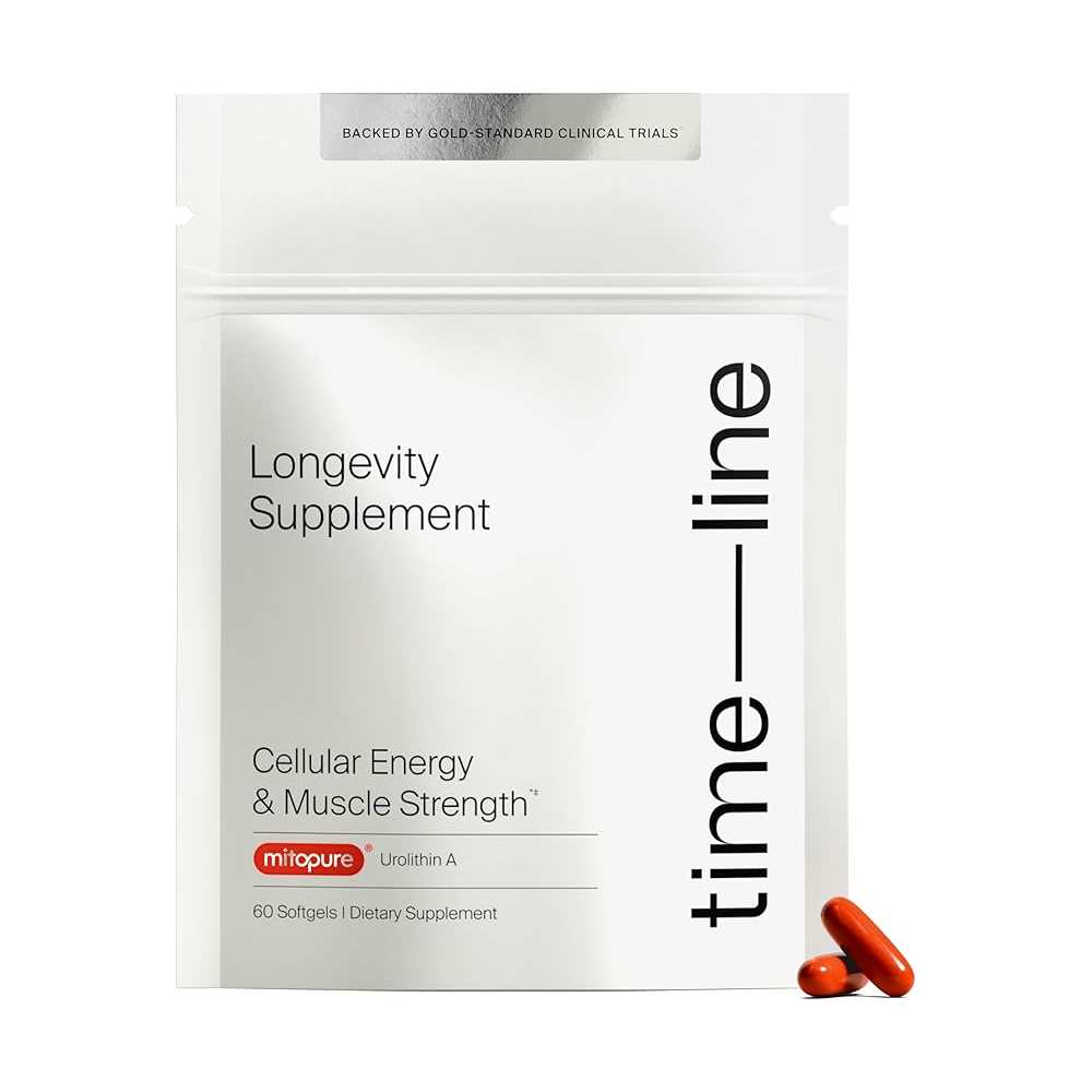 Timeline Cellular Energy & Muscle Strength Mitopure Urolithin A 60 Softgels