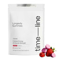 Timeline Sugar Free Cellular Energy & Muscle Strength Mitopure Urolithin a Strawberry Flavor 60 Vegan Gummies