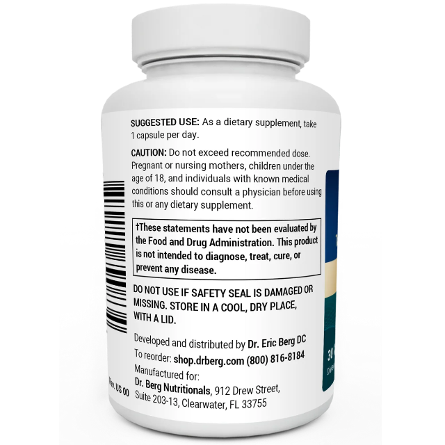 Dr. Berg TUDCA Supplement (Tauroursodeoxycholic Acid) 30 Capsules