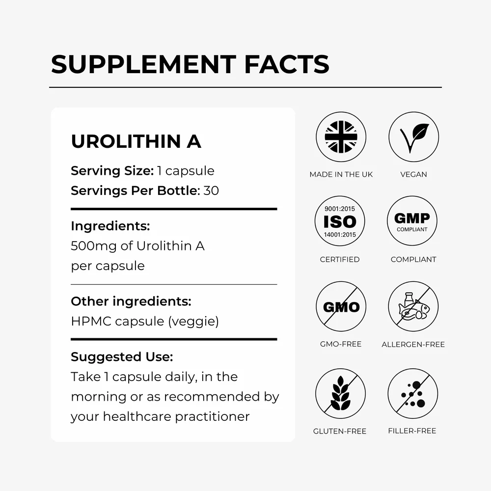 Charava Urolithin A 500mg 30 caps