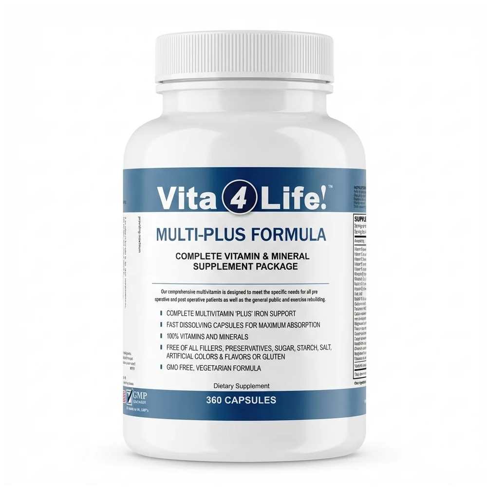 Vita4life! Multi-Plus Bariatric Supplement for Gastric Bypass Patients 360 Caps