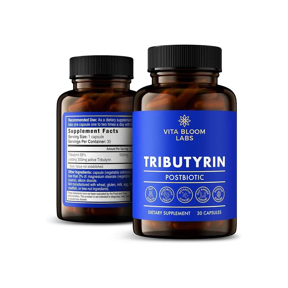 Vita Bloom Labs Tributyrin Postbiotic 30 Capsules