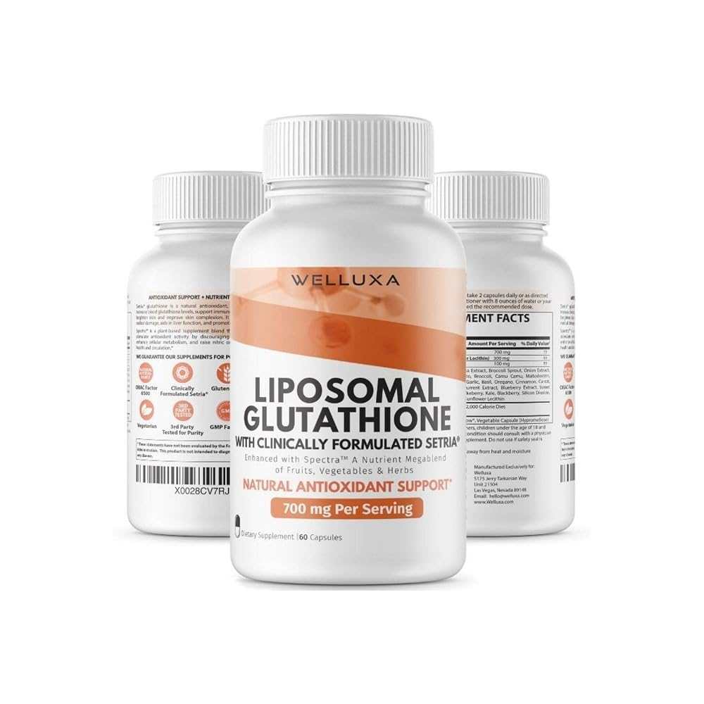 Welluxa Liposomal Glutathione 600 Mg 60 Caps