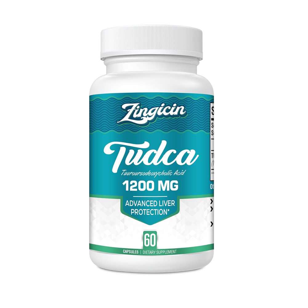 Zingicin TUDCA Supplement 1200mg - 60 Veggie Capsules