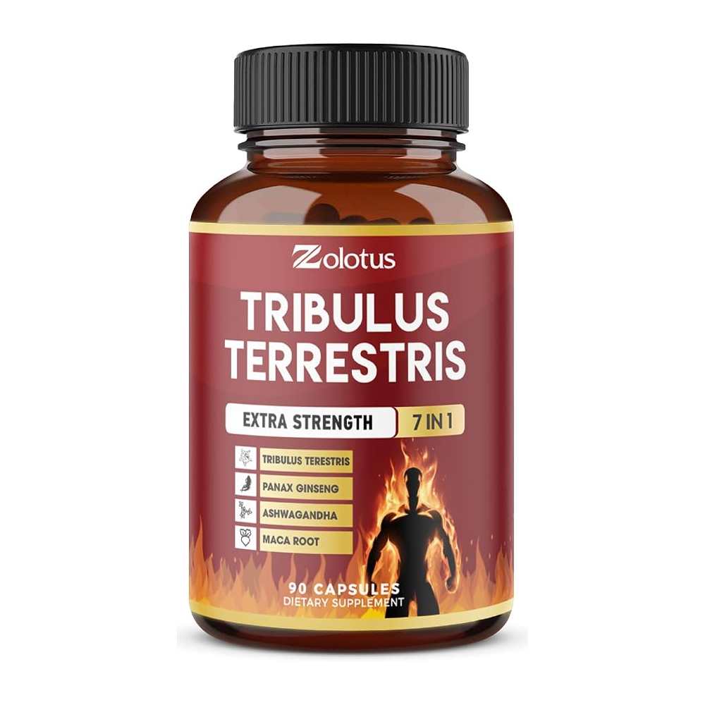 Zolotus Tribulus Terrestris with Ashwagndha, Panax Ginseng, Saw Palmetto, Maca, Shilajit - 90 Capsules