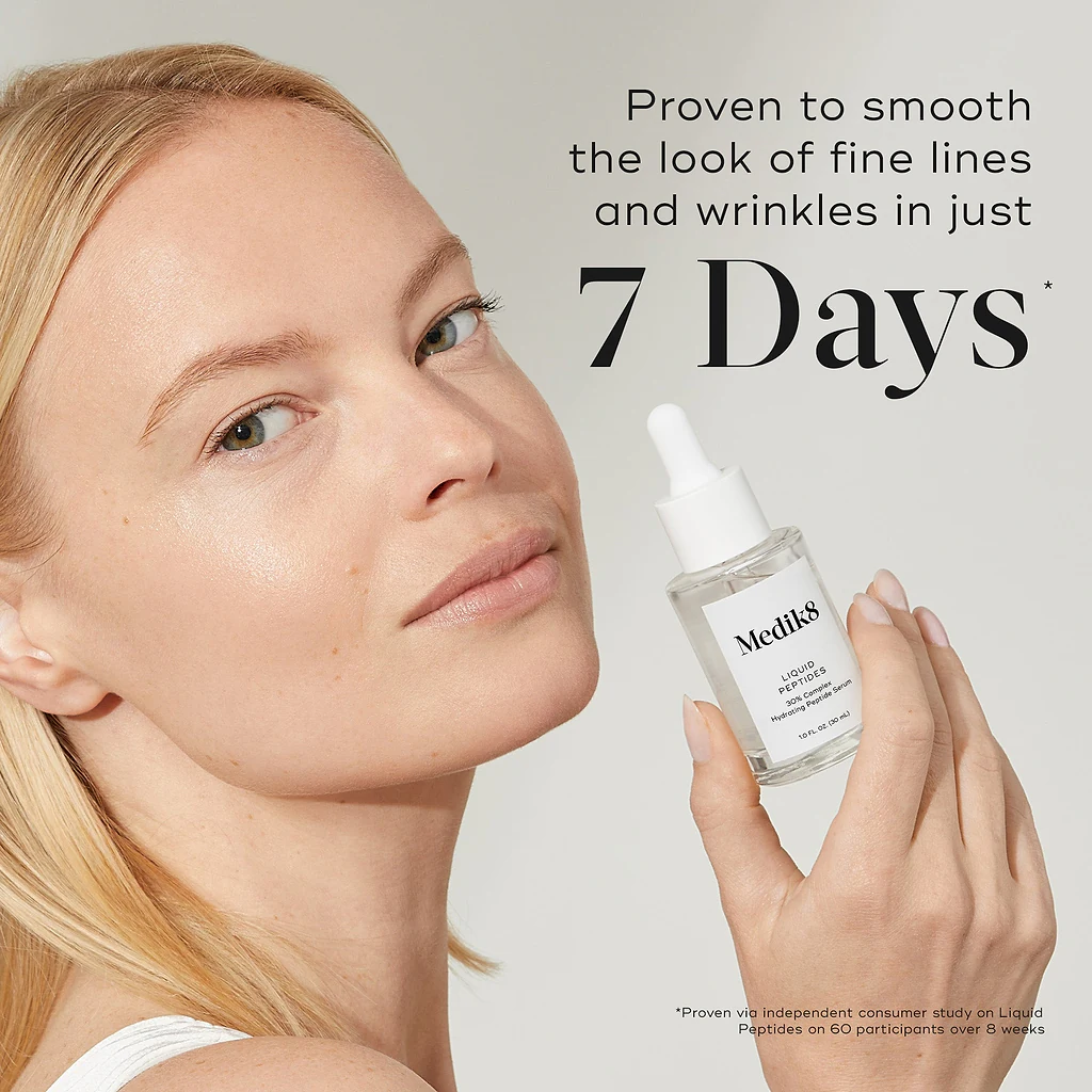 Medik8 Liquid Peptides - Multi Peptide Face Serum for Women and Men 30 Ml