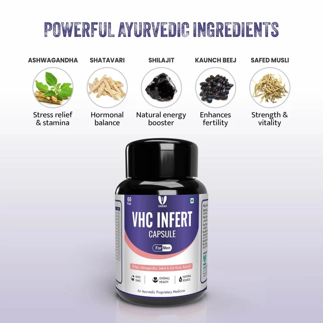 Varah Healthcare - VHC Infert  for Men 60 Capsules